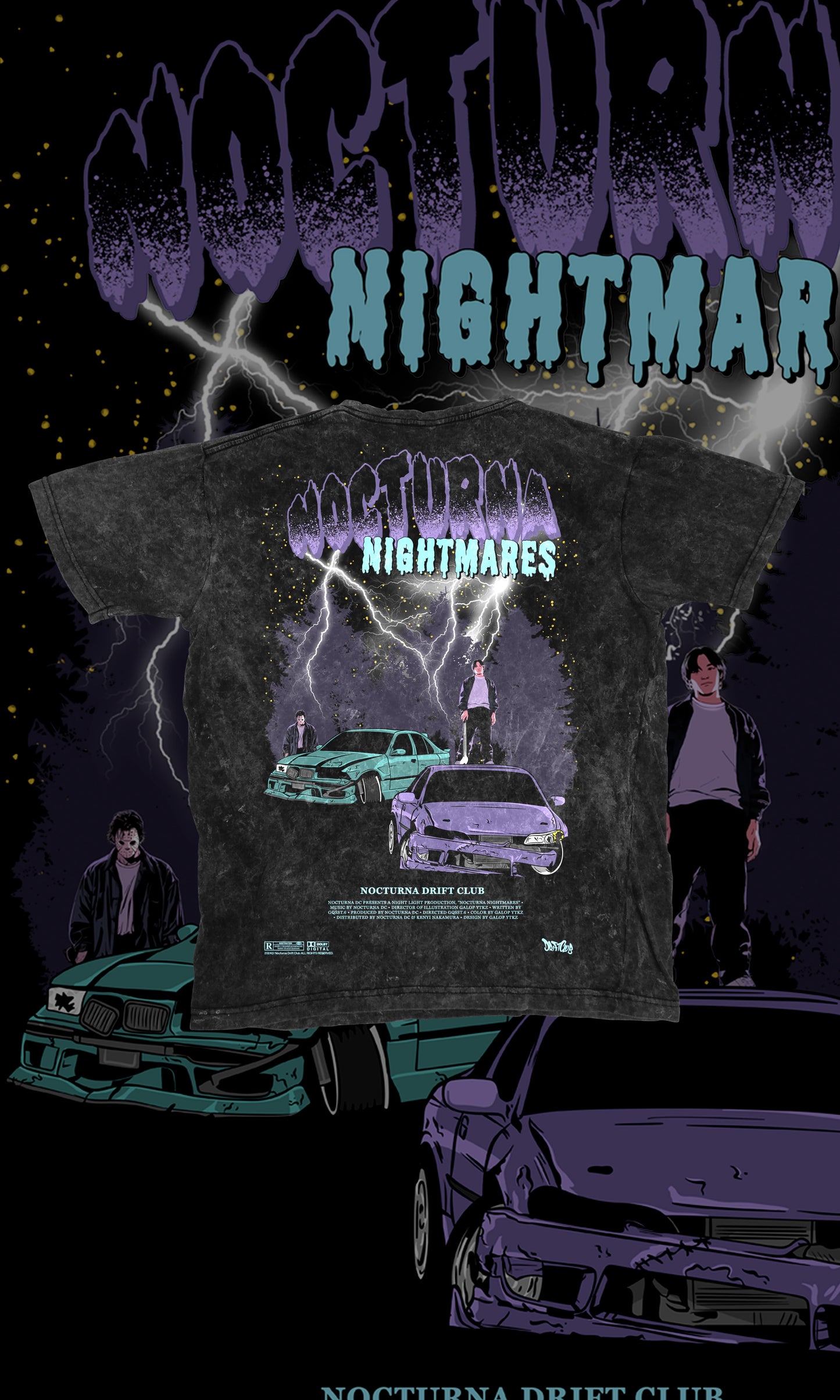 T-Shirt Oversized Nocturna Nightmares 🔪🩸