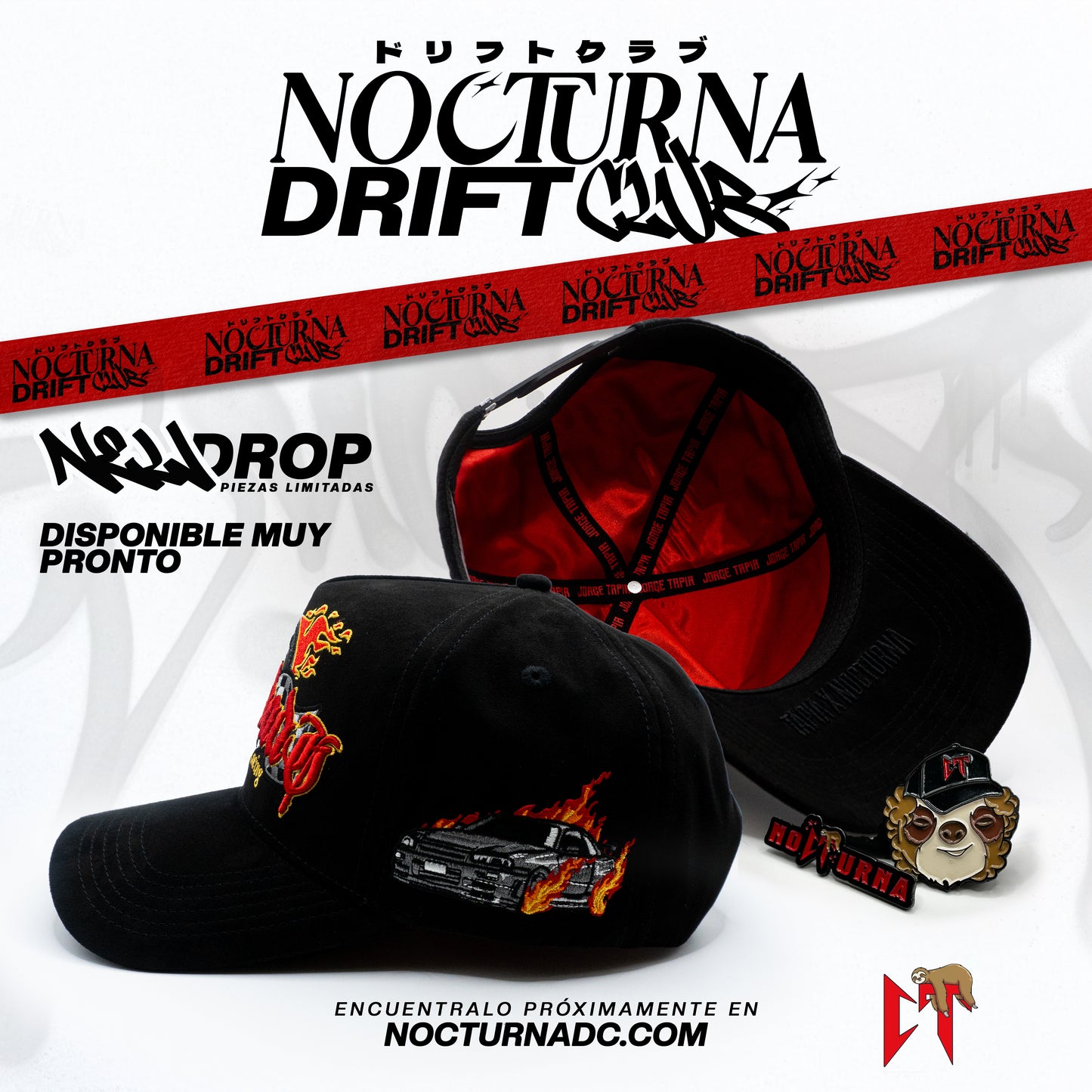 Nocturna hats x Tapia "Tumbados Drift Club"